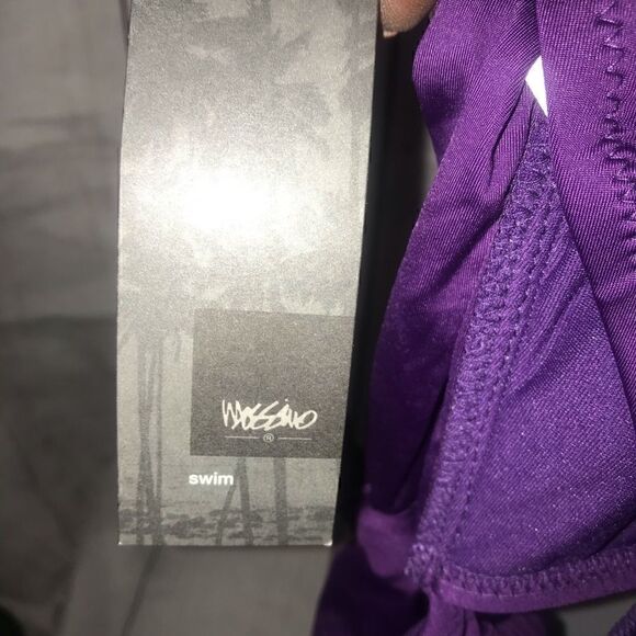 Mossimo Swim Halter Bikini Top-Purple-Sz XL-NWT - Picture 10 of 10